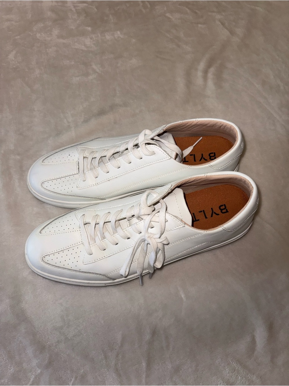 BYLT Basics White Low-Top Leather Sneakers